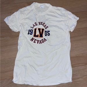 Las Vegas Nevada white embroidered tshirt